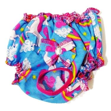 Imagem de Calcinha de Tecido lacinho estampa unicórnio rosa tamanho P