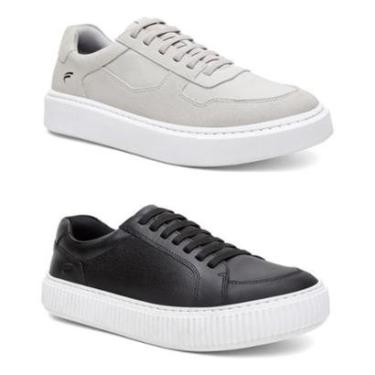 Imagem de Kit 2 Pares Tênis Casual 100% Couro Legítimo Masculino-Masculino