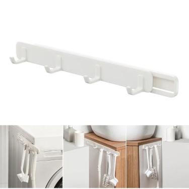 Imagem de Cabide Adesivo Suporte De Parede Organizador Com 4 Ganchos - Saz