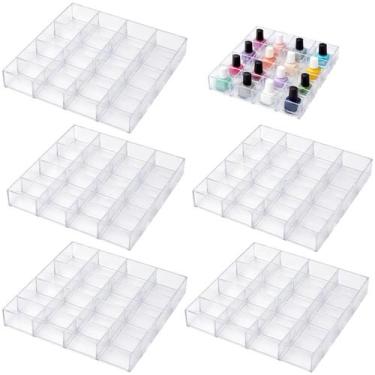 Imagem de 5 Organizadores Acrílico 16 Divisórias Multiuso Transparente - Top
