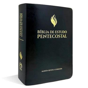 Imagem de Bíblia de Estudo Pentecostal Preta - Luxo - Média - cpad