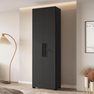 Imagem de Armário Multiuso Com Chave 211cm NT4050 Preto Tx Notável Móveis, Preto
