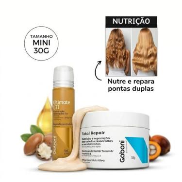Imagem de Kit Reparação Capilar Total Repair Gaboni Mini Máscara 30g + Ampola UT