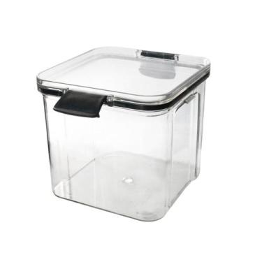 Imagem de Pote hermético de plástico com tampa trava 700ml 10x10cm - Casita