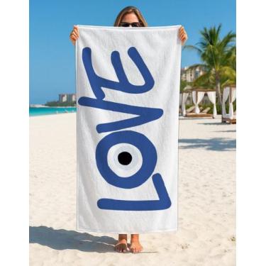 Imagem de Toalhas De Praia Love E Corações Pop Art 140x70 Banho Macia - Use Thuc