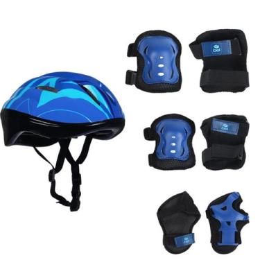 Imagem de Kit Radical Proteção com Capacete Mais Redinha - Bel, Azul