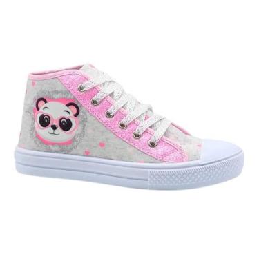 Imagem de Tenis Infantil Menina Ortobessa Star Panda Cano Alto 42-I, 23/24