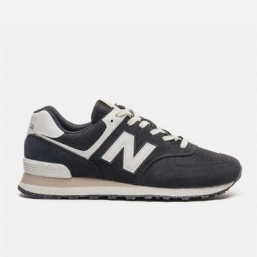 Imagem de Tênis New Balance 574 V2 Masculino Preto Bege Claro, Preto, Bege, 39