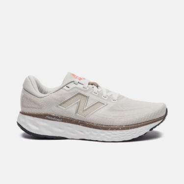Imagem de Tênis New Balance Fresh Foam X Evozv4 Feminino, 36, Offwhite, Marrom