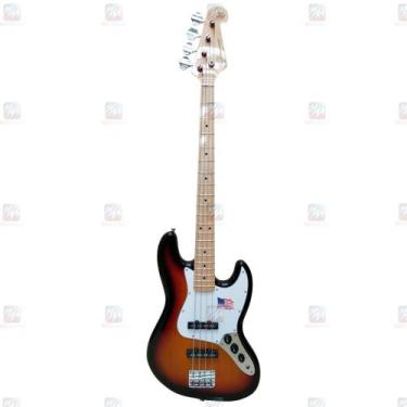 Imagem de Baixo 4 Cordas SX JB American Alder 3TS Sunburst c/ Escudo - SX