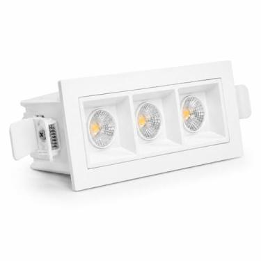 Imagem de Spot LED Triplo Embutir 6w Minimalista Teto Gesso Sanca Projeto 3x2w I