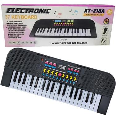 Imagem de Teclado Musical e Microfone Infantil Grava Musica Castela - CASTELA BR