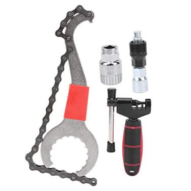Imagem de Ferramenta de remoção de cassete de bicicleta, prática profissional portátil durável 4 peças de aço kit de ferramentas de reparo de bicicleta para mountain bike para bicicleta de estrada