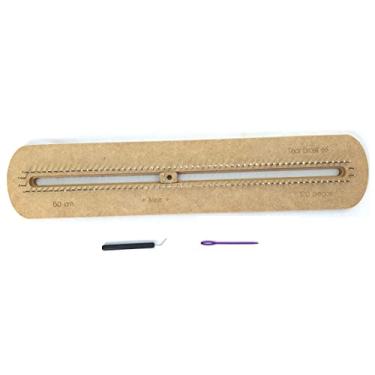 Imagem de Tear Fixo com 50cm - 120 pregos Total + Agulha