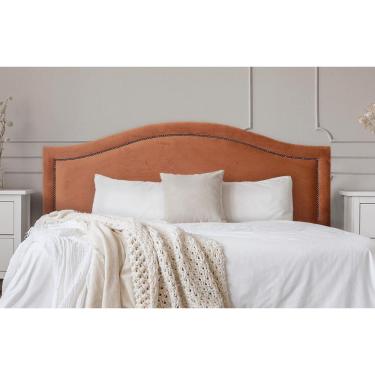 Imagem de Cabeceira Casal Curva 140x60cm Veludo Terracota - Fumê