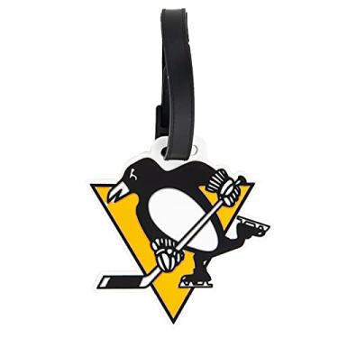 Imagem de Bolsa com etiqueta de bagagem da Liga Nacional de Hóquei Pittsburgh Penguins Team NHL (etiqueta de bagagem PVC)