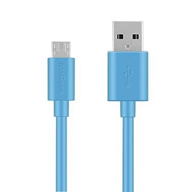 Imagem de MaGeek Cabo micro USB extra longo premium de 1,8 m para USB de alta velocidade USB 2.0 A macho para Micro B para Samsung, HTC, Sony, Motorola, LG, Google, Nokia e mais (azul)