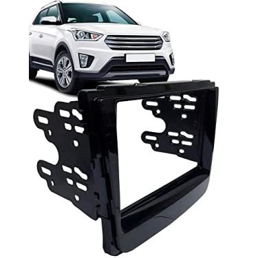 Imagem de Moldura De Painel 2 Din Hyundai Creta Para Cd Dvd 2 Din - Black Piano