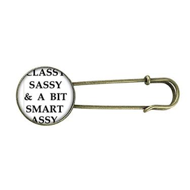 Imagem de Broche de metal retrô com design elegante Sassy Bit