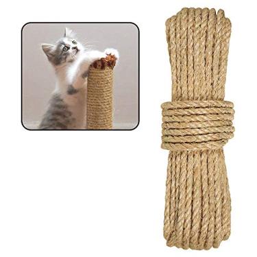 Imagem de West Coast Paracord Corda de sisal de gato natural para arranhar – Torre de árvore de substituição – Corda de cânhamo para reparar, recuperar – Corda de cânhamo para arranhar DIY para torre de gato e