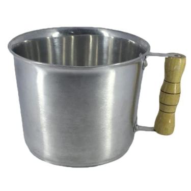 Imagem de Caneca Leiteira Fervedor Canecão Alumínio Polido 16 cm Diâmetro 2 Litro