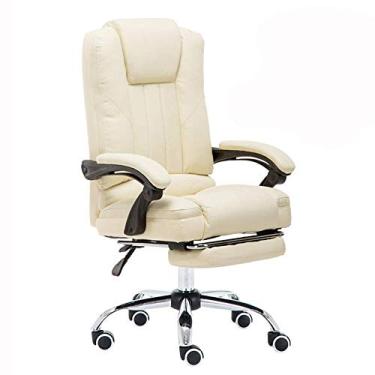 Imagem de Cadeira de escritório em casa corrida jogos computador cadeira de escritório cadeira chefe confortável e reclinada cadeira de estudo altura ajustável sedentário não está cansado peso do rolamento 200