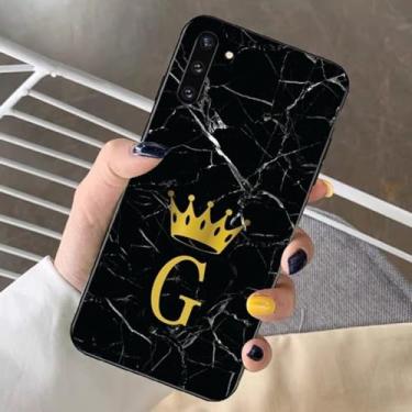 Imagem de Letra inicial de a a z capa de telefone para redmi note 4x5 a 6 7 8 pro t 9 pro 9s 10 pro 11 pro 11s 11epro poco m3pro, z7, para note10t 5g