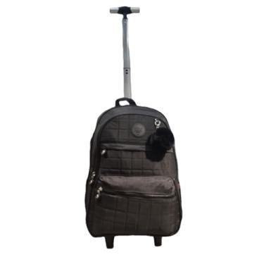 Imagem de Mochila Grande Feminina Com Rodinha Matelassê Kika KK2466-R (Preto)