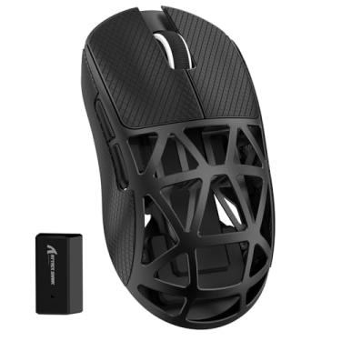 Imagem de ZIYOU LANG x Mouse para jogos Attack Shark R2, liga leve de magnésio, PAW3950 42000 DPI sensor óptico 8000Hz taxa de sondagem adesivo para mouse Win Mac Gamer (preto)