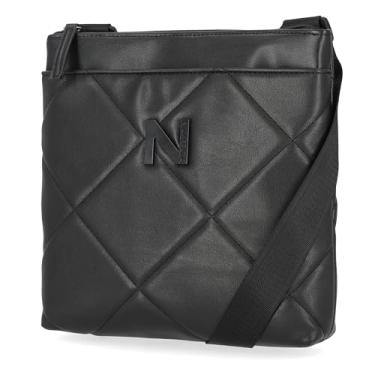 Imagem de Nautica Bolsa tiracolo feminina Lakeside Signature Jaquard North South, Preto (colcha marquesa), One Size