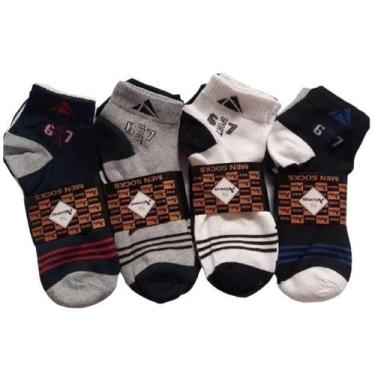 Imagem de Meia Masculina Kit 12 Pares Soquete Atacado - Altomax