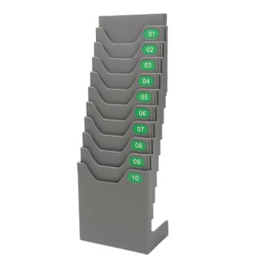 Imagem de Kokiya Porta-cartão de ponto expansível Suporte para cartão de ponto Suporte para planilha de ponto Registro de frequência Interno Externo para oficina