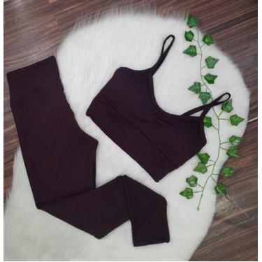 Imagem de Conjunto Colmeia Legging Top Alcinha Confortável Academia - bella fitn