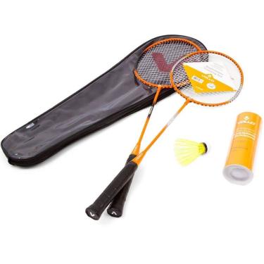 Imagem de Kit badminton Vollo 2 Raquetes e 3 Petecas + Bolsa