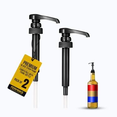 Imagem de Bombas de xarope compatíveis com garrafas Torani e Davinci (720.1 g-750ml) (conjunto de 2, preto)