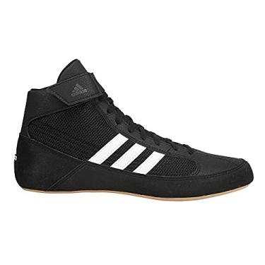 Imagem de adidas Tênis masculino de luta livre HVC, Preto/branco, 37