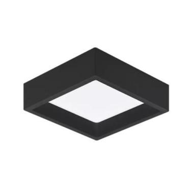 Imagem de Plafon Sobrepor Recuado Deep 18W 3000K Preto Stella