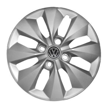 Imagem de Calota Aro 14 112CA-PTA + Emblema Alumínio VW Preto - Garagem Online G
