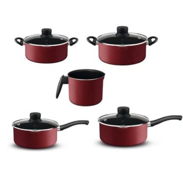 Imagem de Jogo De Panelas 5 Pecas Smart Vermelho Rochedo R2T1JDC11