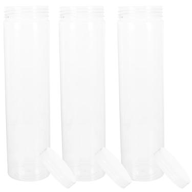 Imagem de STOBAZA Recipiente Para Espaguete De 23,7 Oz, Conjunto 3 Potes Herméticos Altos E Transparentes Massa Com Tampa, Pote Comida Cozinha Macarrão, Feijão, Canudos, Linguine, Lanche, Cereais, Nozes Produ