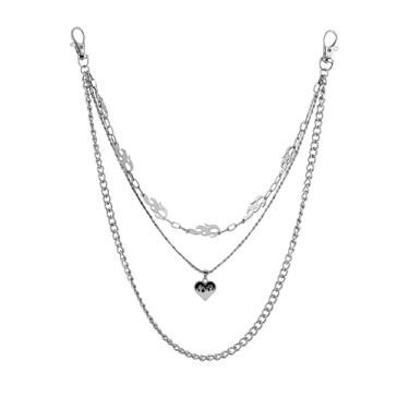 Imagem de Sacina Corrente corporal de calça de coração em camadas