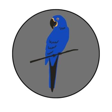 Imagem de Adesivo Decorativo Redondo, Tema Animais, 250mm, Vários Modelos (ANM243, PAPELTRANSPARENTE, 250 MM)