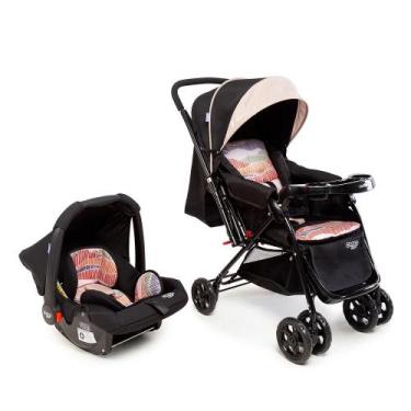 Imagem de Carrinho de Bebê Travel System Reverse Duo Cosco Kids, Bege Onda