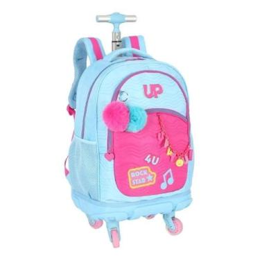 Imagem de MOCHILA RODINHAS COM LED ROCK STAR NOTEBOOK UP4YOU Azul, M, Azul