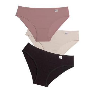 Imagem de Calcinhas Infantil Algodão Del Rio kit com 3 peças, Preto, P