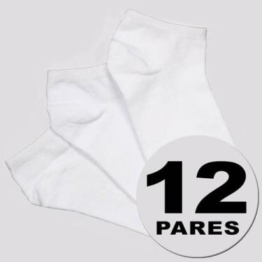 Imagem de Kit Meia Selene Sapatilha 12 Pares Branca, 39-43