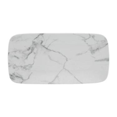 Imagem de Bandeja Retangular 23cm Porcelana Schmidt - Dec. Mármore Cinza 2343, 2