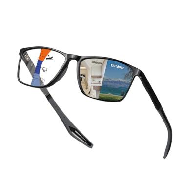 Imagem de Myfeasy Óculos De Leitura Fotocrômicos Progressivos Multifocais Tr90 Para Mulheres, Com Bloqueio Luz Azul, Transparentes Na Parte Superior E Inferior