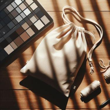 Imagem de 5 Saco Ecológicos 30x37 Ecobag 100% Algodão Cru Natural - Lembrancinha