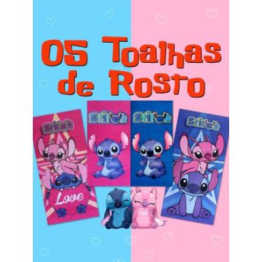 Imagem de 5 toalhas de Rosto e Mão Stitch Surtidas Infantil Menino Menina